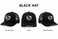 Jonas Expeditions Men’s trucker hat black with Jonas Expeditions Moose shield