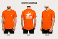 Jonas Expeditions men’s T-shirt hunter orange with white lettering